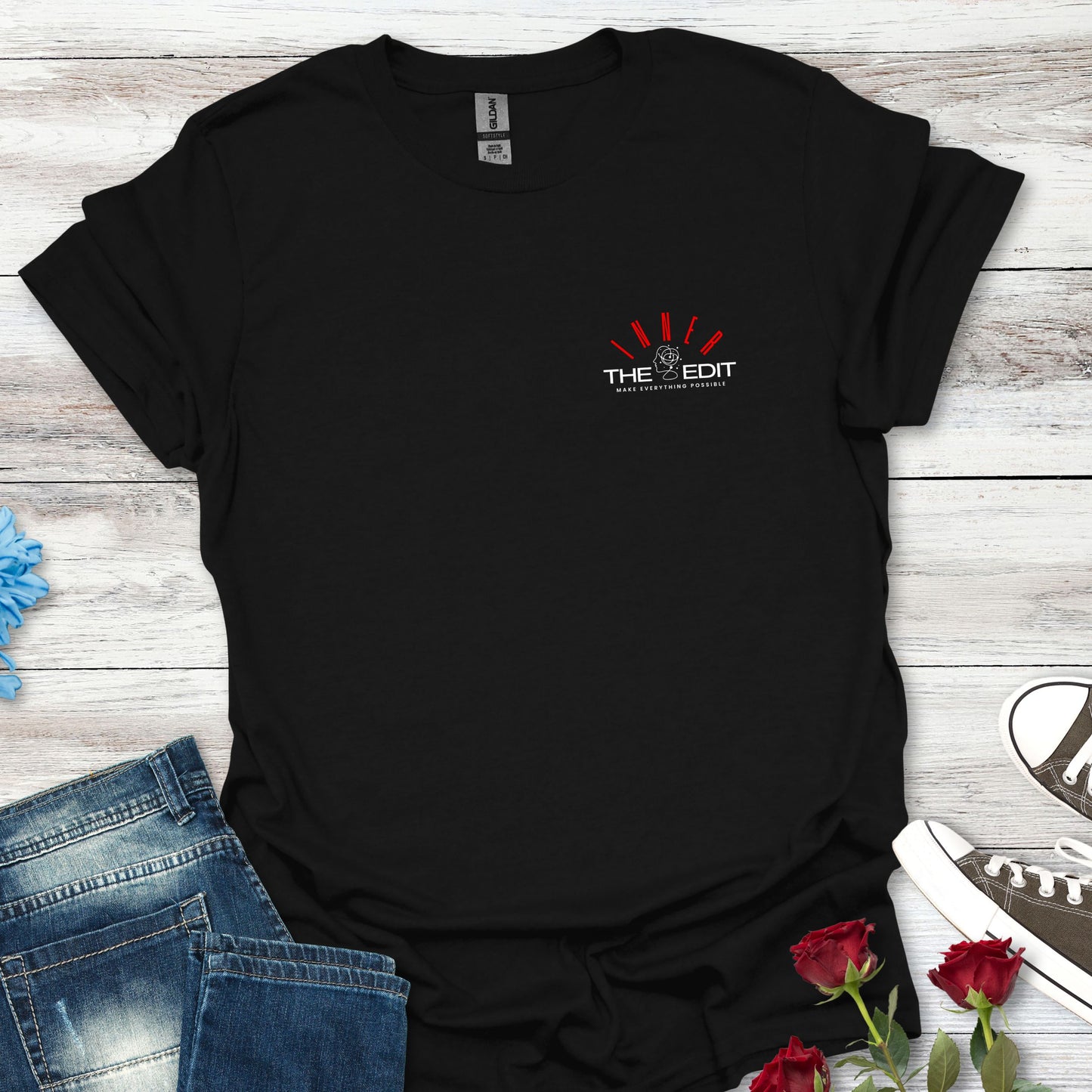 'THE INNER EDIT' Chest Pocket Graphic, Cute Casual Tee