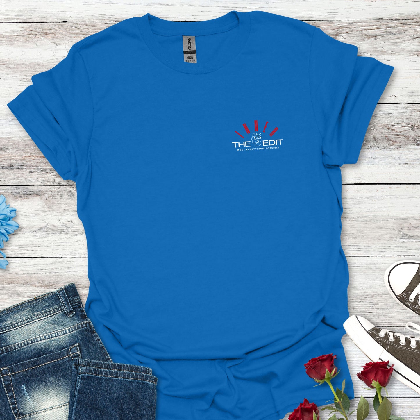'THE INNER EDIT' Chest Pocket Graphic, Cute Casual Tee