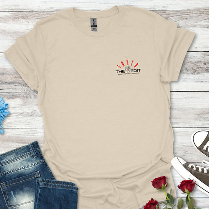 'THE INNER EDIT' Chest Pocket Graphic, Cute Casual Tee