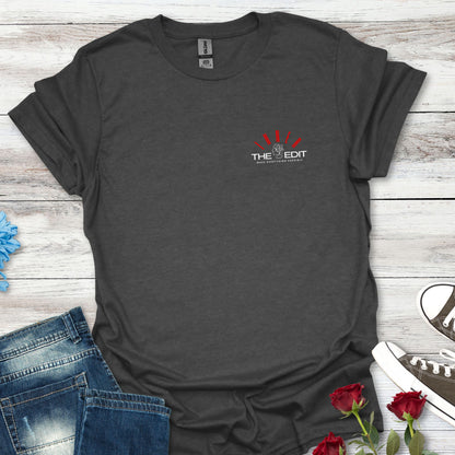 'THE INNER EDIT' Chest Pocket Graphic, Cute Casual Tee