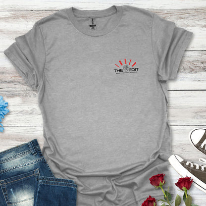 'THE INNER EDIT' Chest Pocket Graphic, Cute Casual Tee