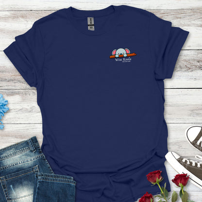 Koala Chill Pocket Tee — Cute 'Wise Koala' Minimal Graphic T-Shirt