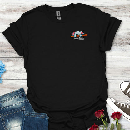 Koala Chill Pocket Tee — Cute 'Wise Koala' Minimal Graphic T-Shirt