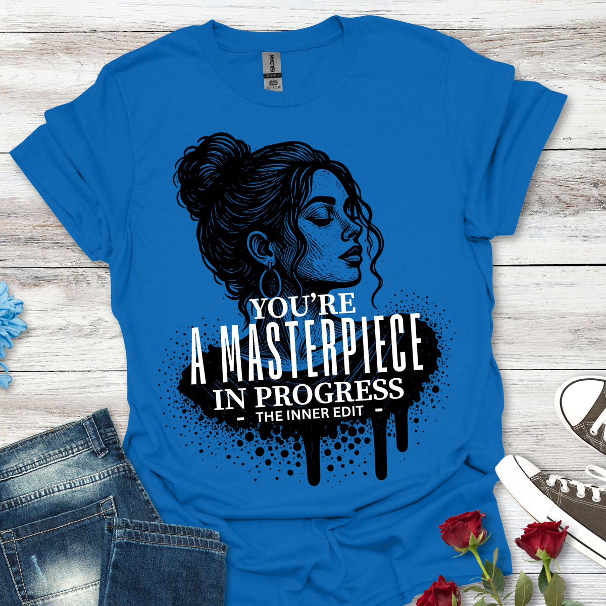 You're A Masterpiece In Progress T-Shirt — Inspirational Art Tee