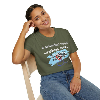 A Grounded Heart Weathers Every Storm – Resilience Tee (Unisex)