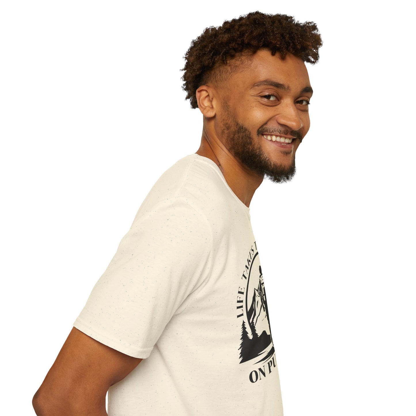 Life Takes The Long Way On Purpose T-Shirt — Mountain Path Purpose Design