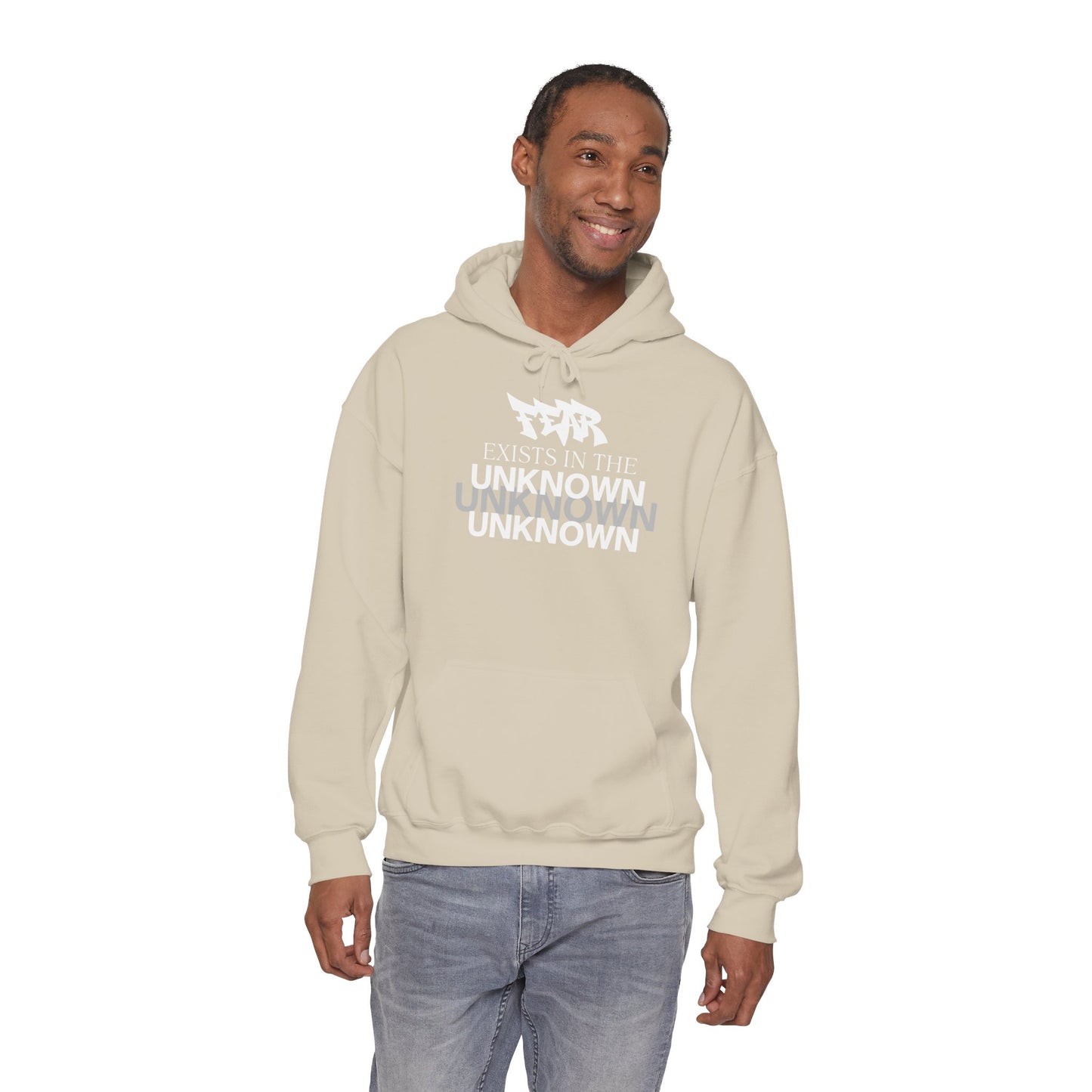 Exist in the Known Hoodie — Minimalist Typography Unisex Pullover