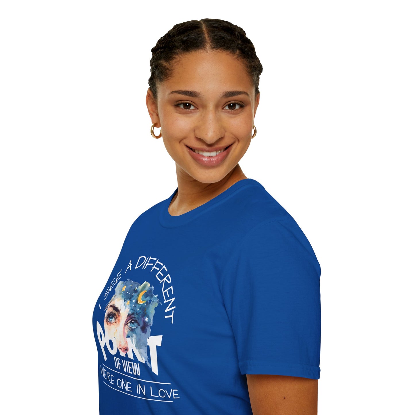 T-Shirt — "I See a Different Point of View" Artistic Face Graphic Tee
