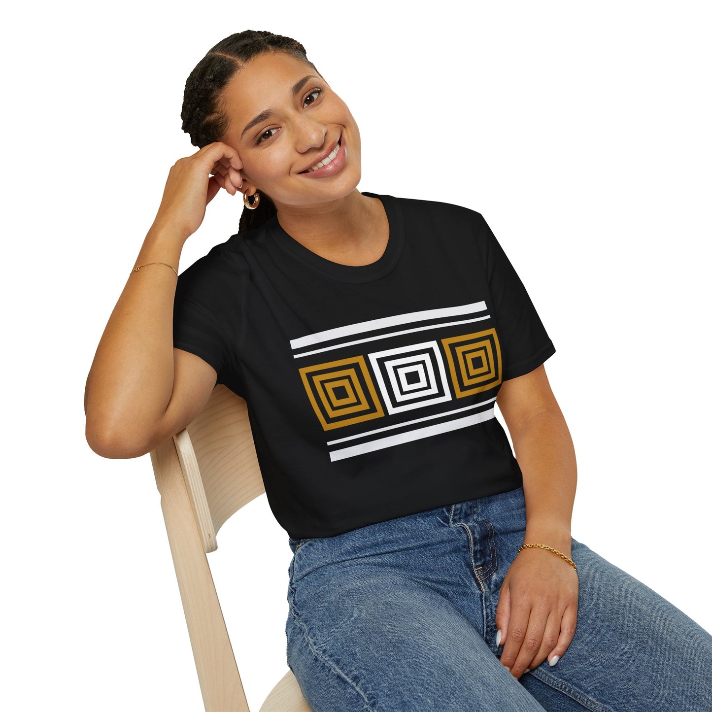 Aesthetics Colorful Blocks Graphic (W/B) Tee