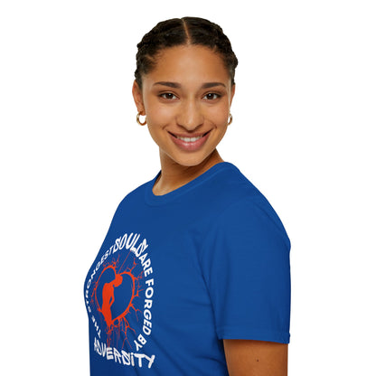 Forged by Adversity - Strength and Resilience Graphic Unisex Tee
