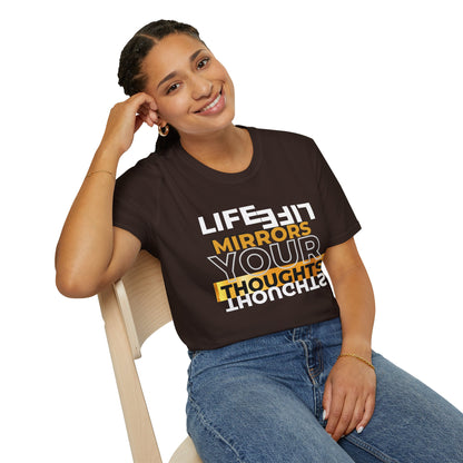 Life Mirrors Your Thoughts - Reflective Inspiration Tee