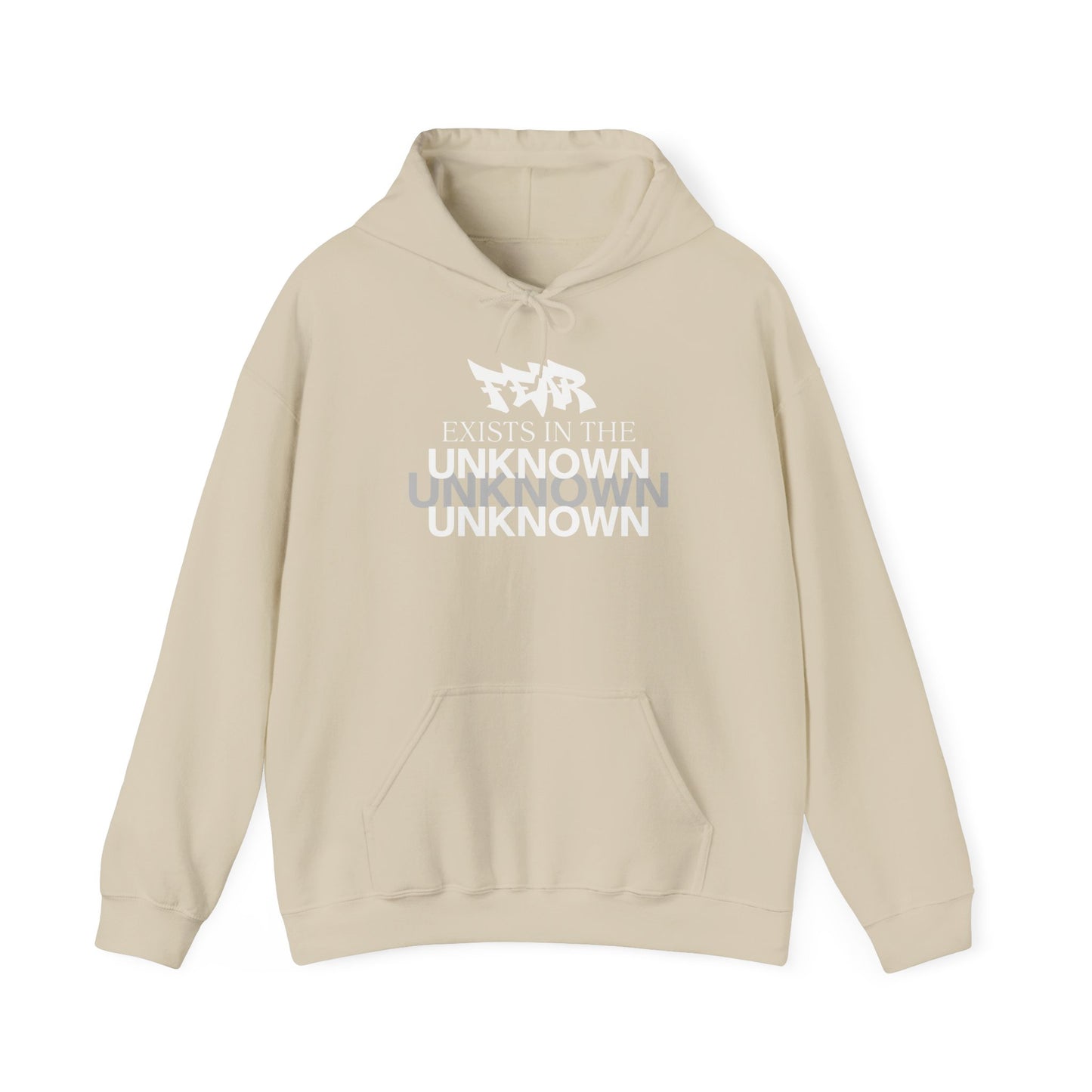 Exist in the Known Hoodie — Minimalist Typography Unisex Pullover