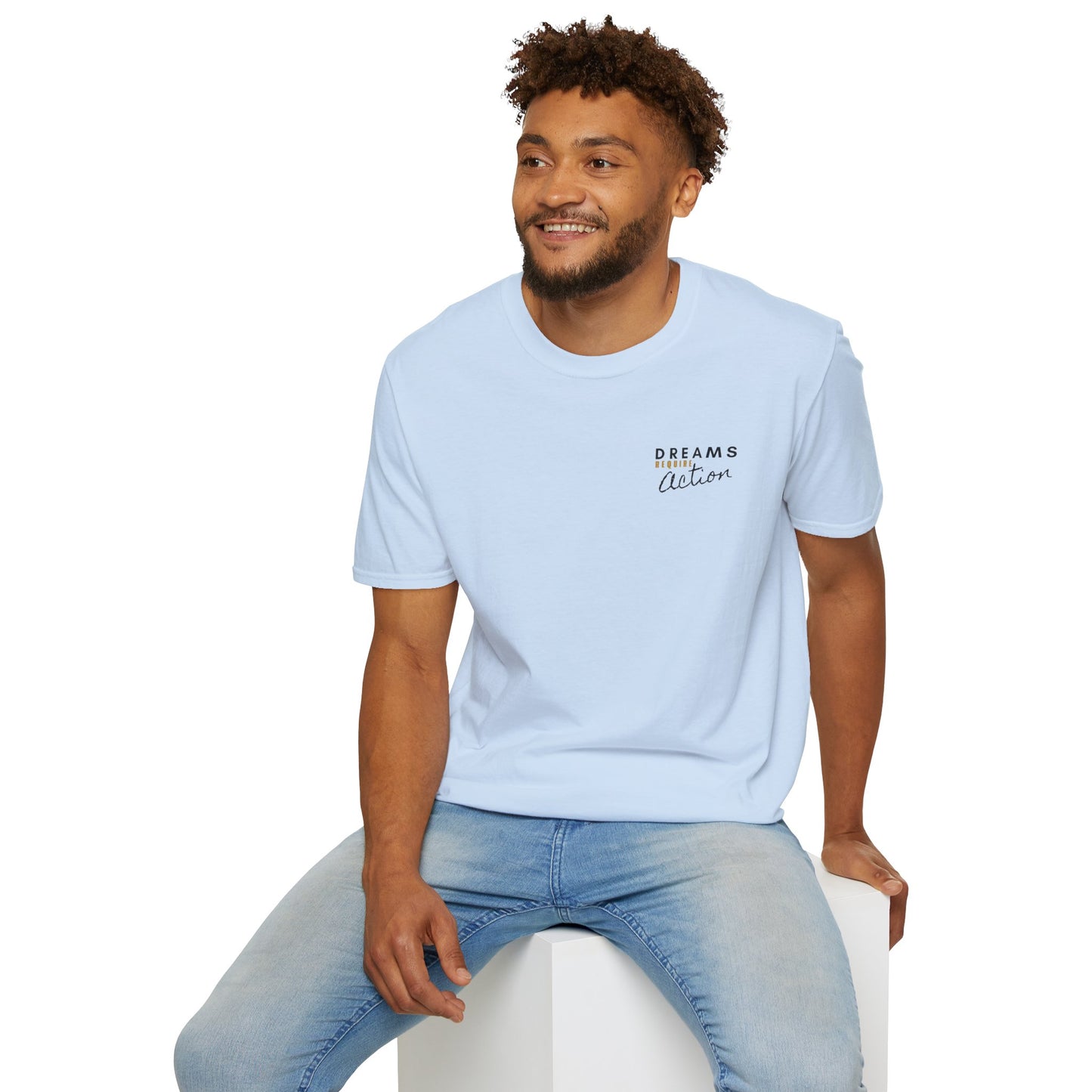 Dreams Require Action Pocket Graphic - Motivation in Motion Tee