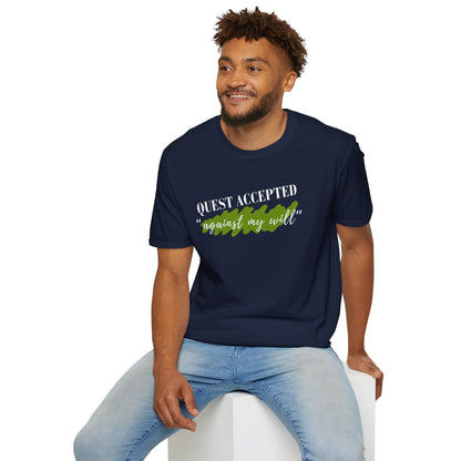 Quest Accepted "Against My will" T-Shirt — Gamers & RPG Fans Adventure Tee