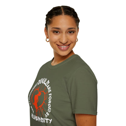Forged by Adversity - Strength and Resilience Graphic Unisex Tee