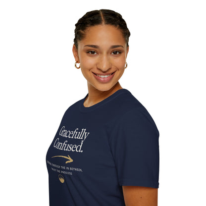 Gracefully Confused Tee — Inspirational Graphic T-Shirt ("Grow Through The Detours")