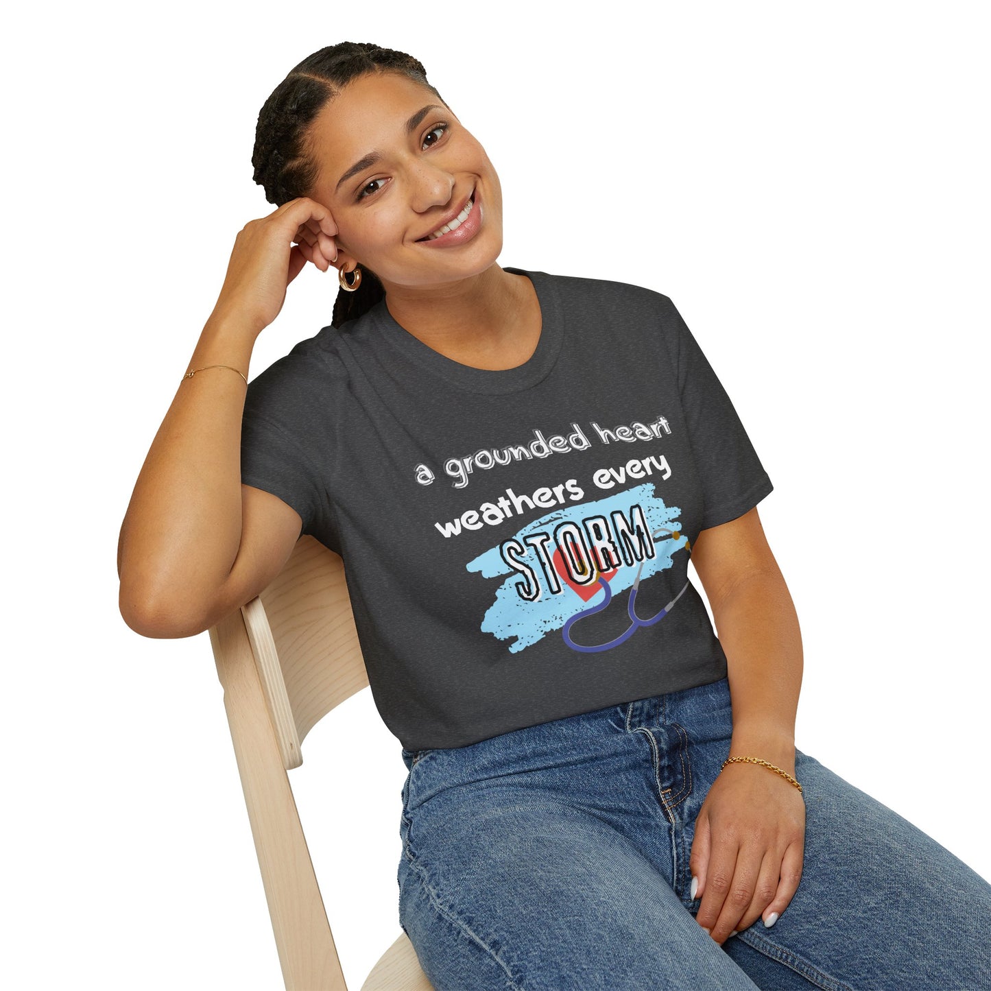 A Grounded Heart Weathers Every Storm – Resilience Tee (Unisex)