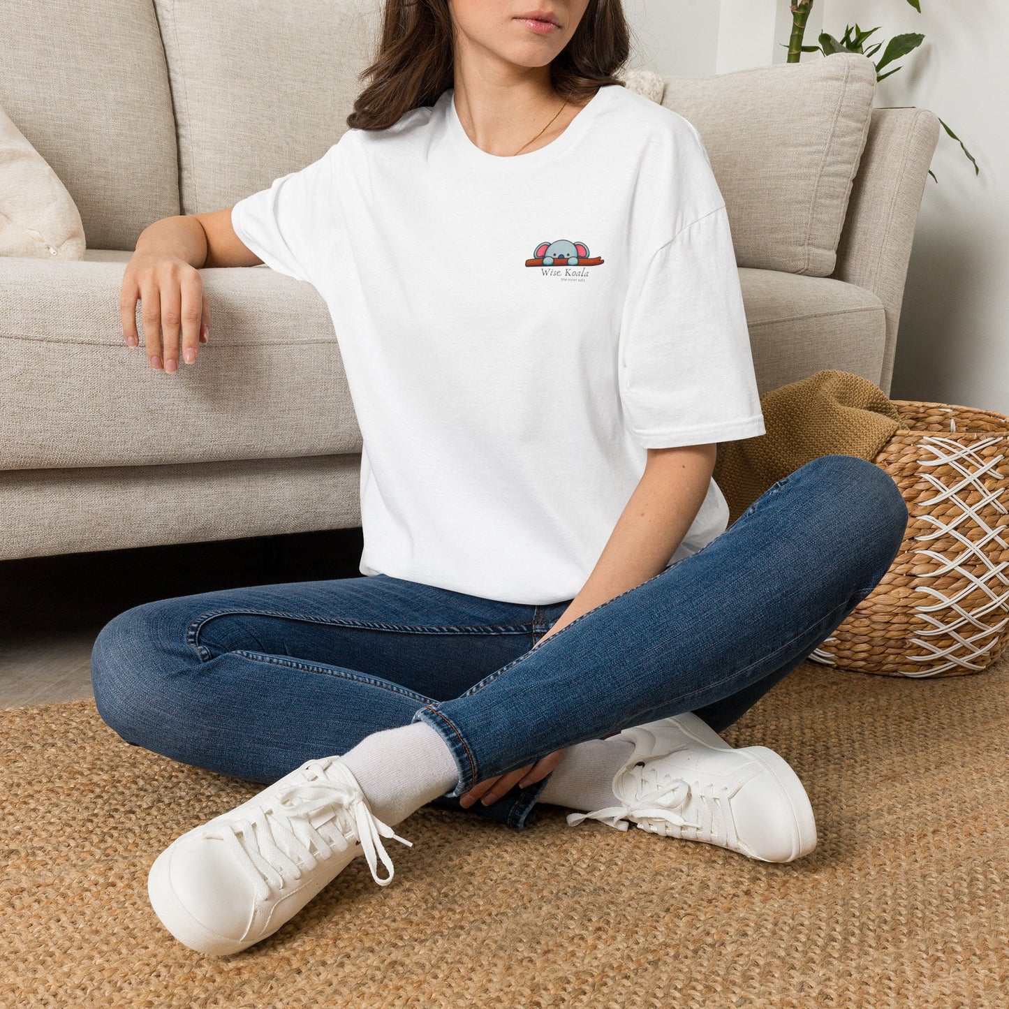 Koala Chill Pocket Tee — Cute 'Wise Koala' Minimal Graphic T-Shirt