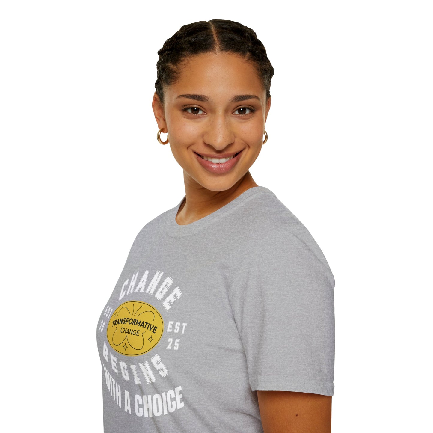 Change Begins with a Choice Inspirational Vibrant T-shirt