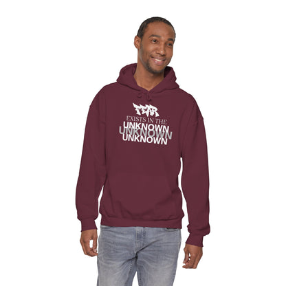 Exist in the Known Hoodie — Minimalist Typography Unisex Pullover