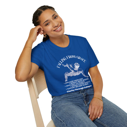 Falling From Grace Graphic T-Shirt – 'Clarity Through Collapse' Vintage Angel Tee