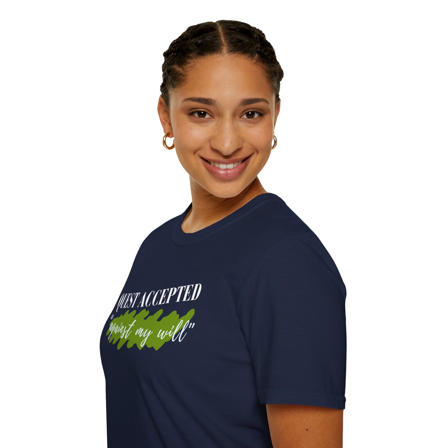Quest Accepted "Against My will" T-Shirt — Gamers & RPG Fans Adventure Tee