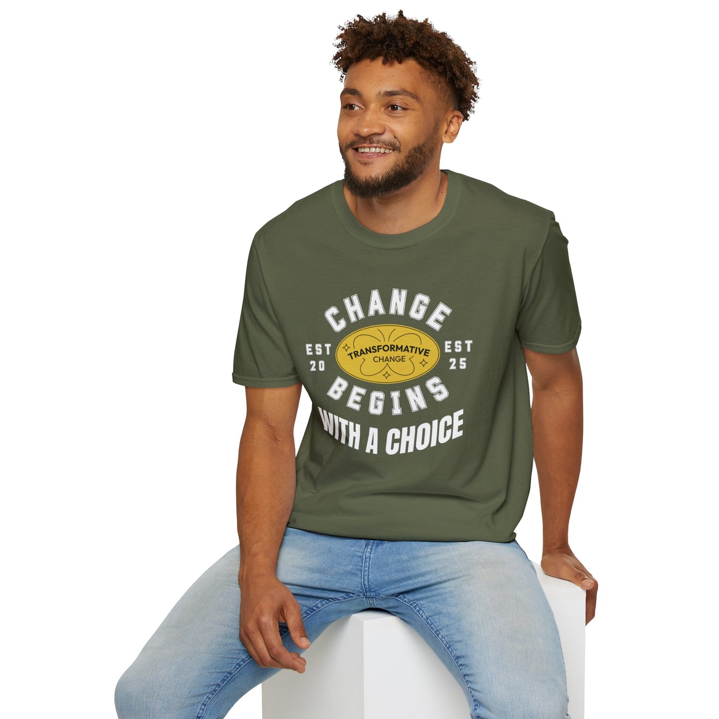 Change Begins with a Choice Inspirational Vibrant T-shirt