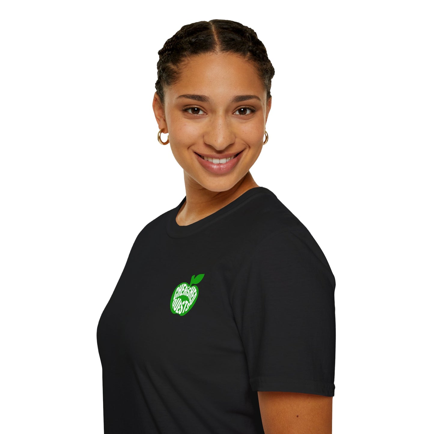 Apple of My Heart T-Shirt — Green Apple Graphic "Cherished Quests" Tee
