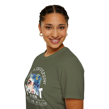 T-Shirt — "I See a Different Point of View" Artistic Face Graphic Tee